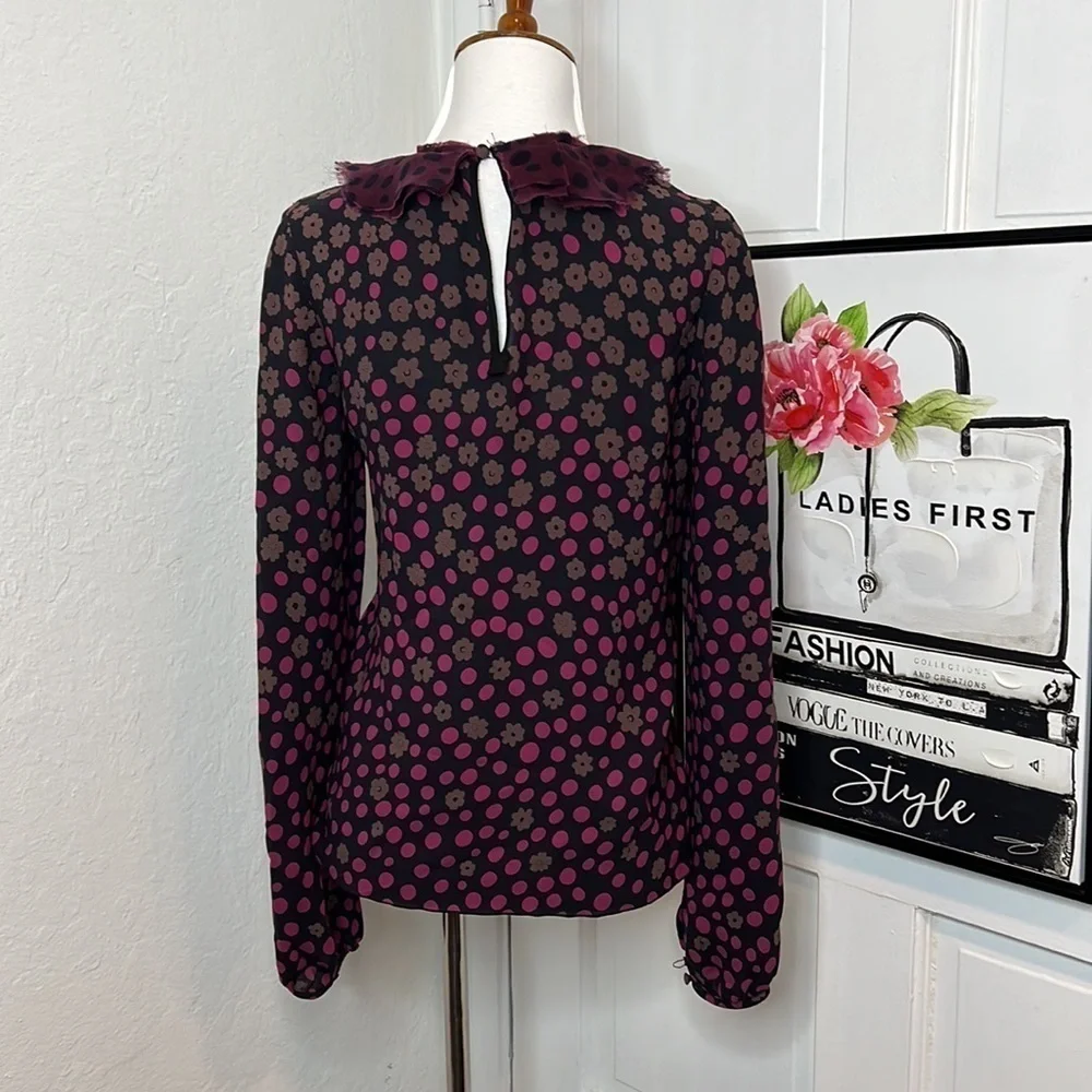 Nina Ricci Blouse with Frayed Collar RTM - Picture 3 of 10